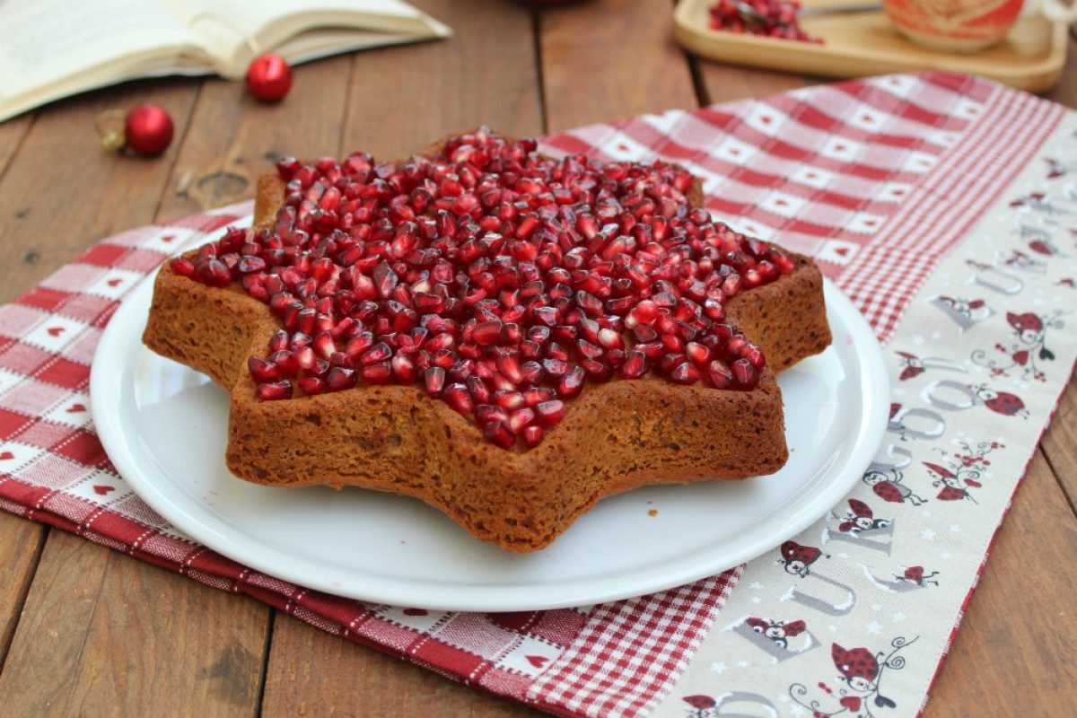 Torta Salata Stella Di Natale.Stella Di Natale Al Melograno E Mandorle Cibo Che Passione