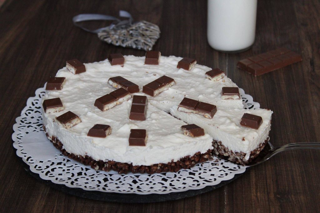 Cheesecake con riso soffiato e cioccolato. - Cibo Che Passione