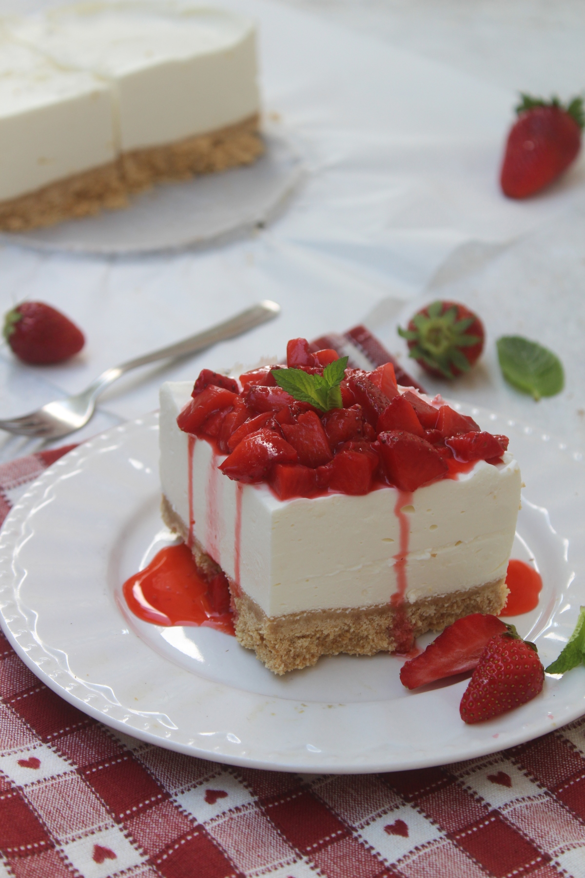 Cheesecake Senza Cottura Con Fragole La Ricetta Perfetta Per Un Dolce Cremoso Cibo Che Passione